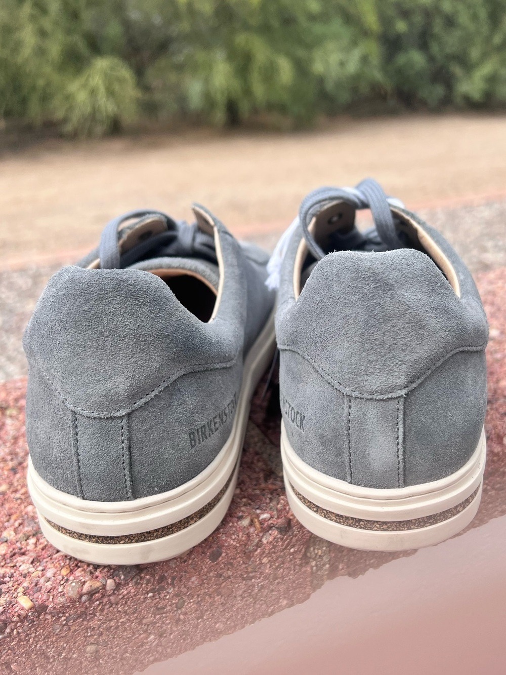 NWOB $160 Birkenstock Bend Low Suede Sneakers Gray Men’s - Picture 5 of 12